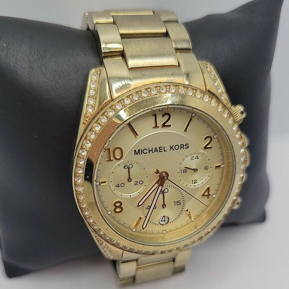 Michael Kors Bradshaw MK5605 Women Stainless Steel Analog Dial Wrist Watch AM697 - Picture 4 of 11